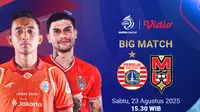 Jadwal BRI Super League 2025/2026, Hari Ini Sabtu 23 Agustus: Big Match Persija Vs Malut United!
